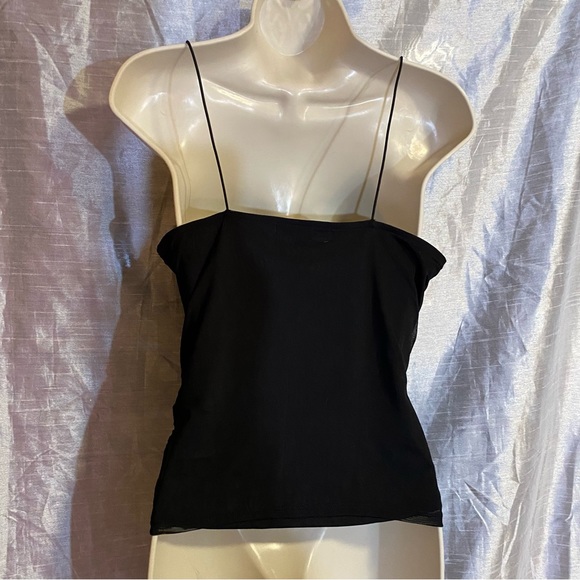 Crave Fame top, L, GUC, lined ruched nylon mesh, stretch straps - Picture 3 of 7